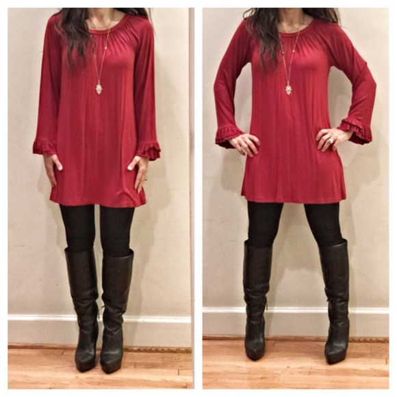 Dresses & Skirts - Ruffle sleeve tunic dress