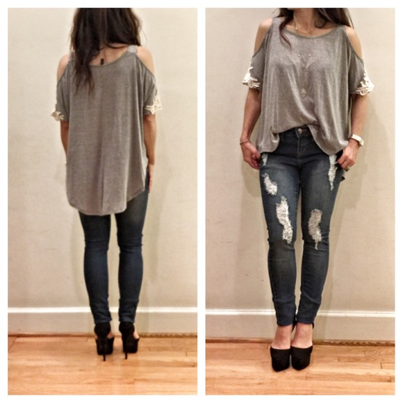 Crochet trim off shoulder top last one - Picture 3 of 3