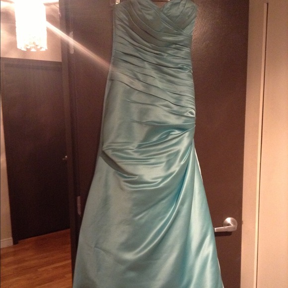 Prom dress Teal strapless