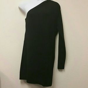 *bundle* sweater dress & faux leather jumpsuit