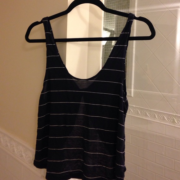Navy Crop Top