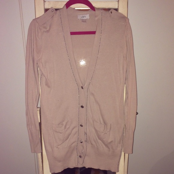 Pale pink long cardigan