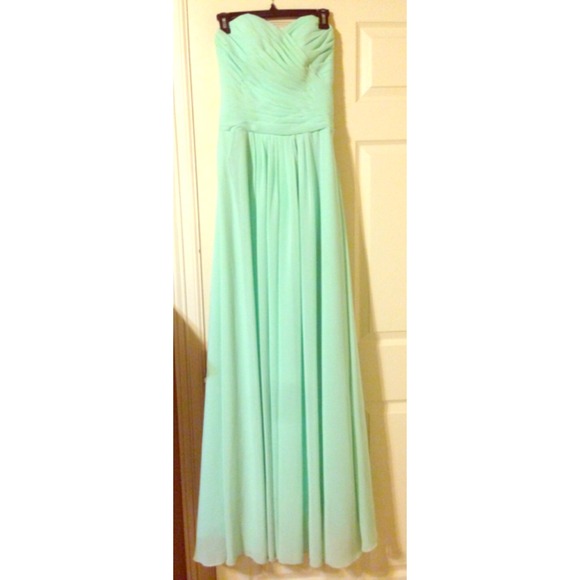 Mint Strapless Prom/Bridesmaid Dress Worn ONCE