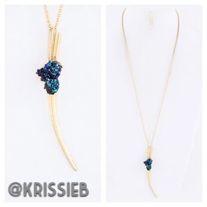 New!!!  Druzy & Skinny Horn Necklace