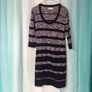 body con neutral mix horizontal stripe dress