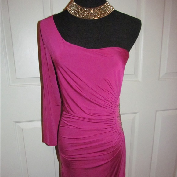 Baby Phat Dresses & Skirts - Fuchsia Baby Phat off The Shoulder Dress.