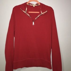 Burberry half zip hoodie