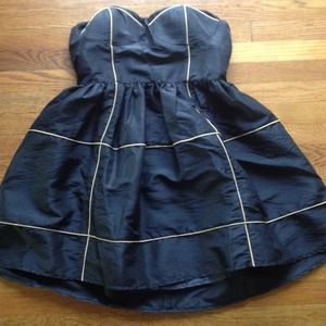 Strapless modern cocktail dress