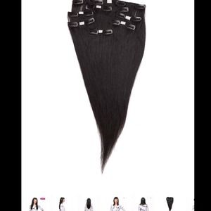 BLACK 18" HUMAN HAIR EXTENSIONS