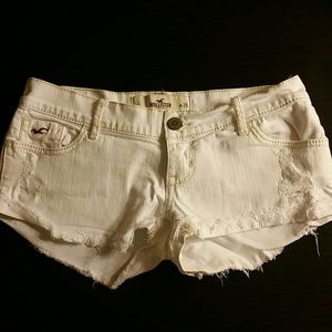 Hollister white shorts