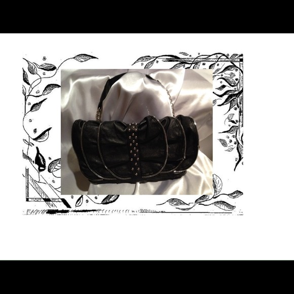 SALE ONLY $10!!  Black Purse w/flower trimming