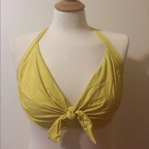 cute vintage yellow bathing suit top