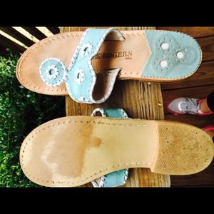 Size 7 1/2 light blue Jack Rogers Navajo