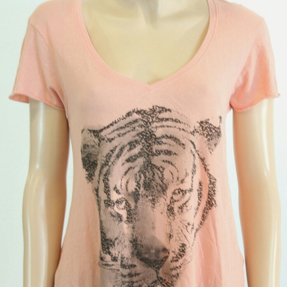 Wildfox Raw Edge Peachy Tiger Tee