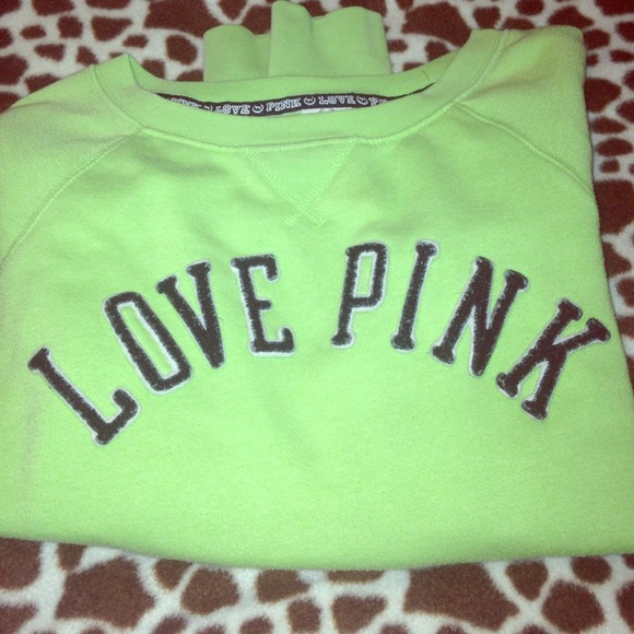 Green PINK Crewneck