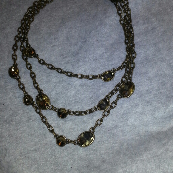 NWOT multi strand smokey topaz quartz statement!