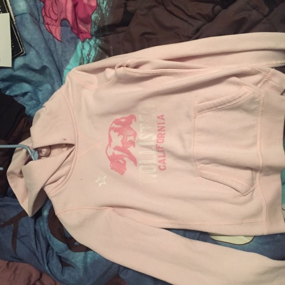 Light pink hollister hoodie.