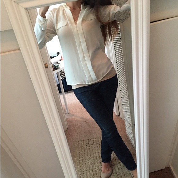 Ivory sheer top
