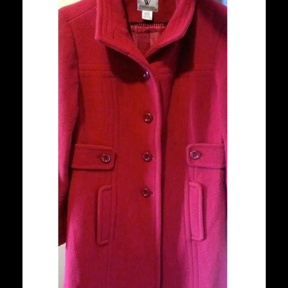 Worthington red wool coat size small - Picture 1 of 4