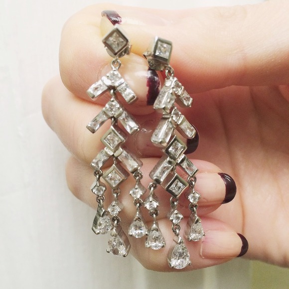 Sterling Silver Chandelier Earrings