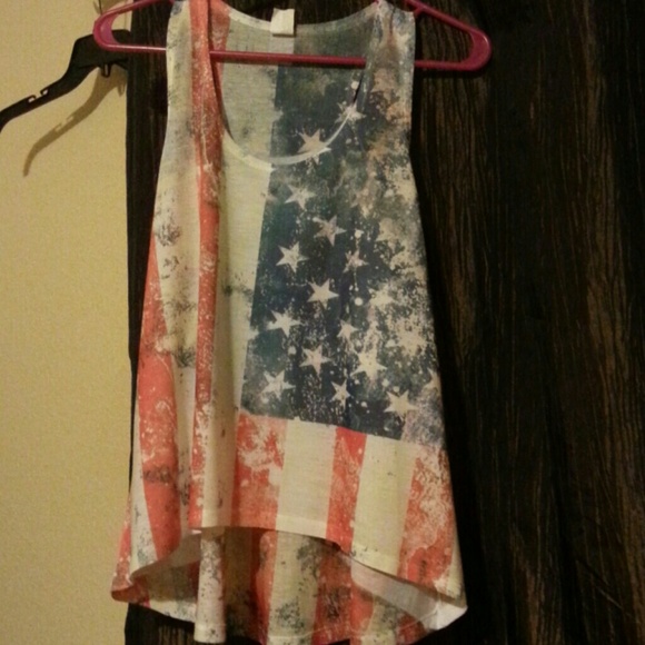 Racer back american flag tank!