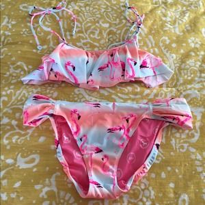 Victoria's Secret pink flamingo swimsuit