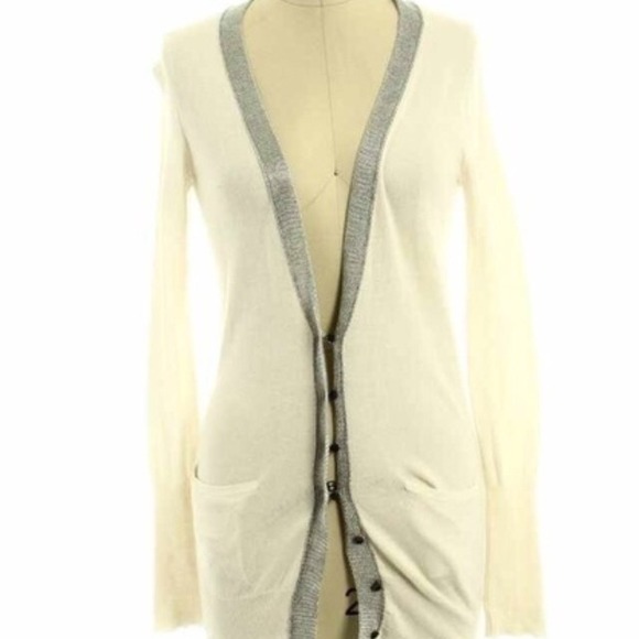 J. Crew  Cardigan sweater with metallic  trim