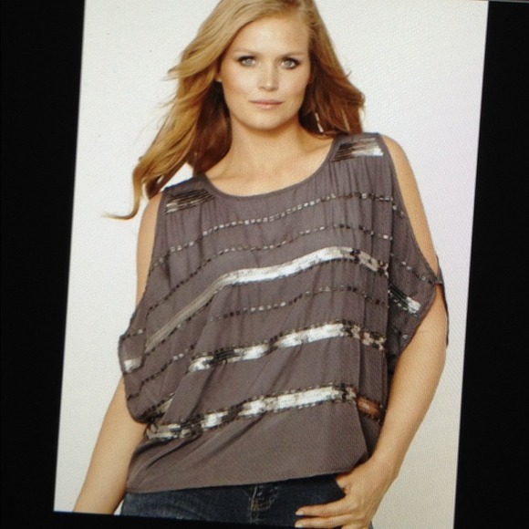 Fredericks of Hollywood gray top