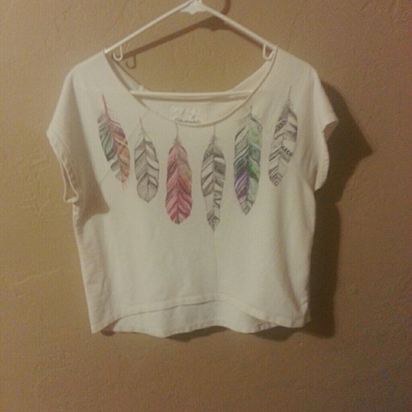 Pretyy feather croptop