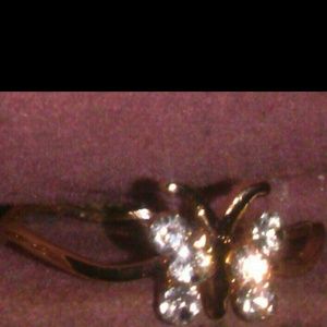 14k GP Butterfly Ring/midi/lil girl