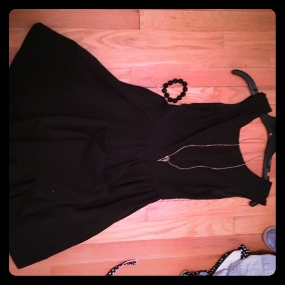 Black dress and jewelry