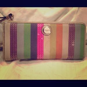 Coach legacy zip around wallet