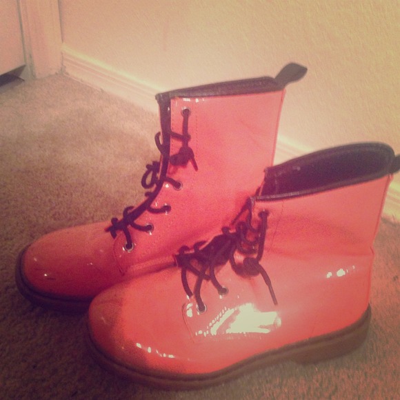 Hot Pink Combat Boots