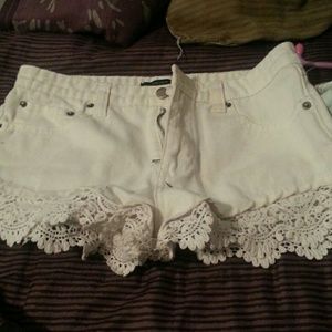 White flower shorts