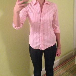 Pink button down blouse