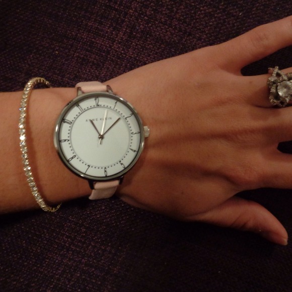 Anne Klein Leather Strap Watch