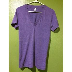 AA Purple V-neck Top Tee