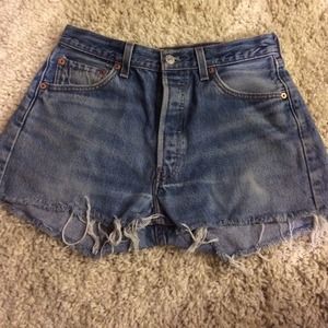 Levi's High Waisted Jean Shorts