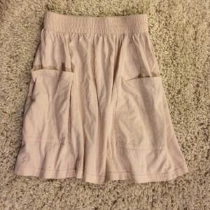 AA high waisted khaki skirt with pockets