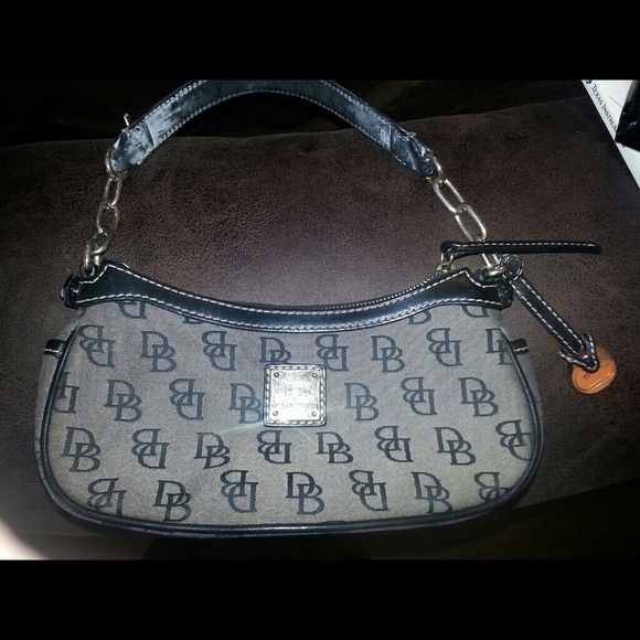 Black and grey purse, DB logo