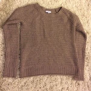 Gap gold speckled taupe sweater