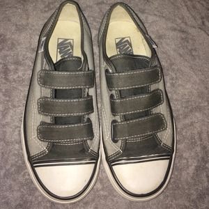 Grey velcro vans