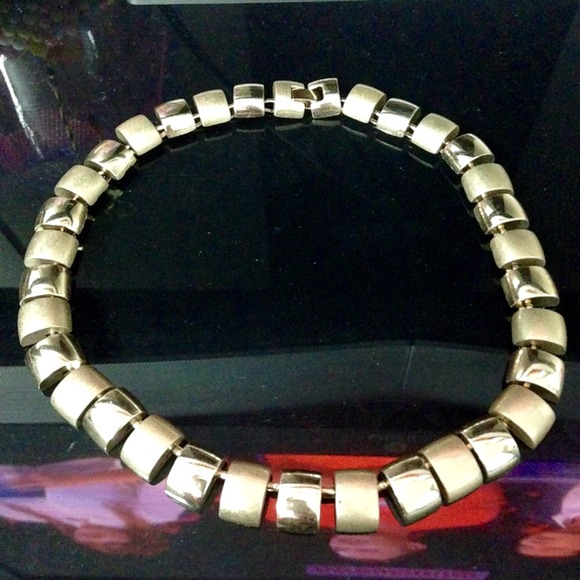 H&M gold linked block necklace