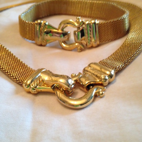 Gold tone ( coated) necklace/ bracelet