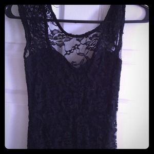 Lace evening dress