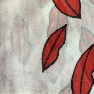 Saint Laurent Accessories - Saint Laurent Silk Lip-Print White/Red Scarf NWT Saint Laurent Accessories - Saint Laurent Silk Lip-Print White/Red Scarf NWT