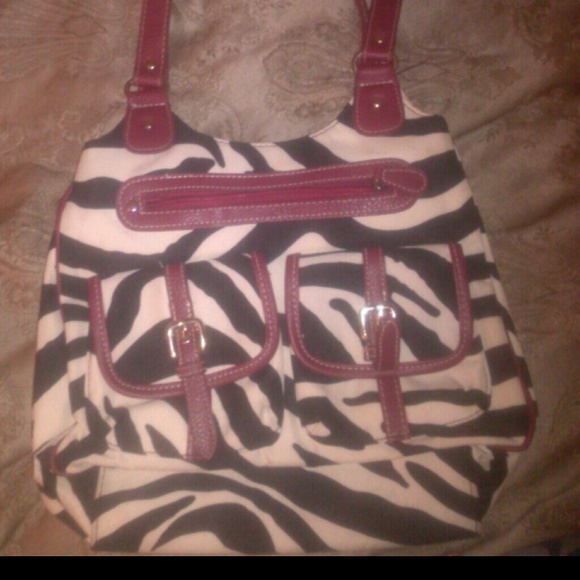 Zebra print handbag