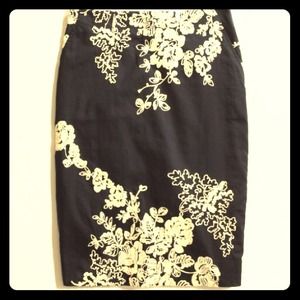 J Crew Pencil Skirt- IN EMBROIDERED FLORAL
