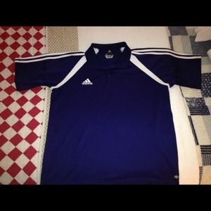 Adidas men's XL golf polo shirt, blue