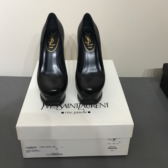 Ysl platform pump size 6 black leather - Picture 2 of 6